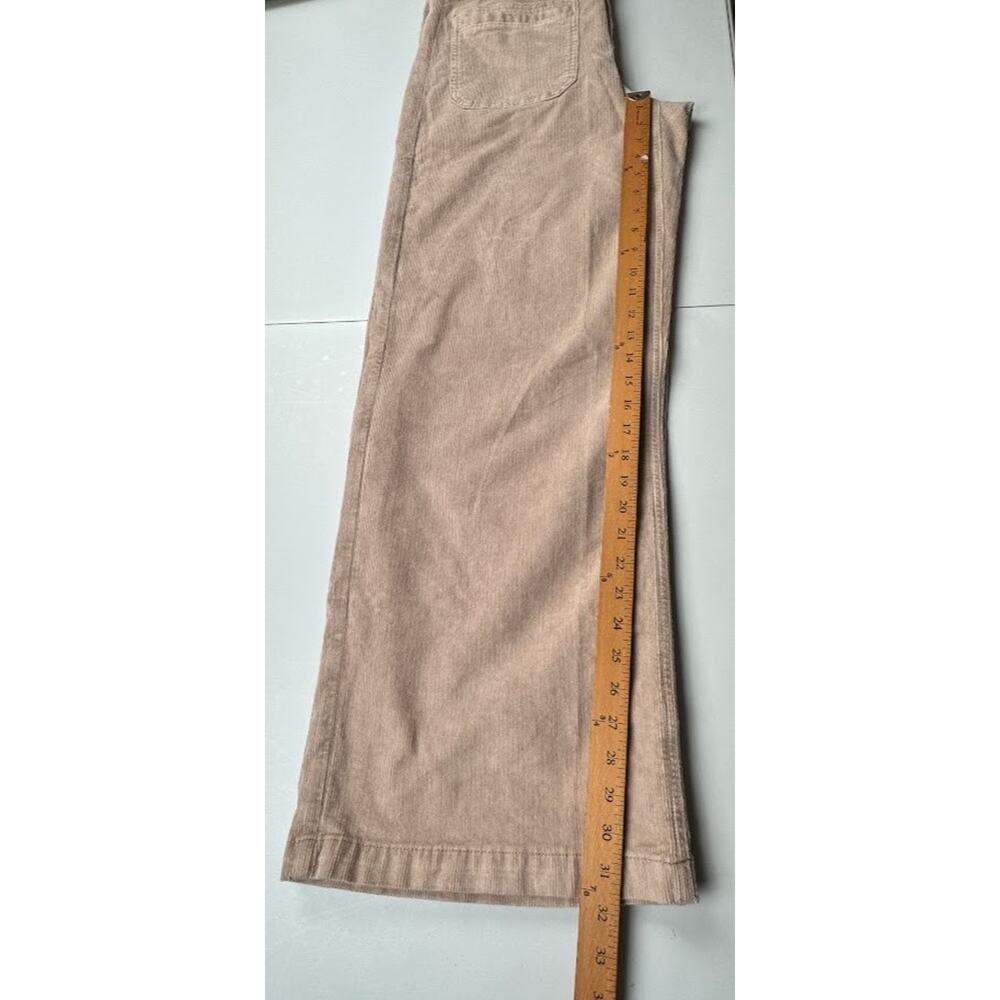 American Eagle Pants Womens 12 Long Tan Low Rise Baggy Wide Leg Skater Corduroy - Picture 12 of 13